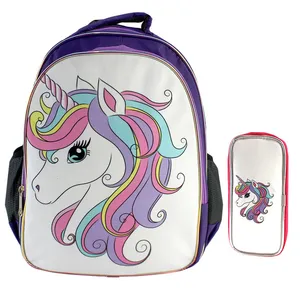 کوله پشتی مدل تک شاخ یونیکورن به همراه جامدادی