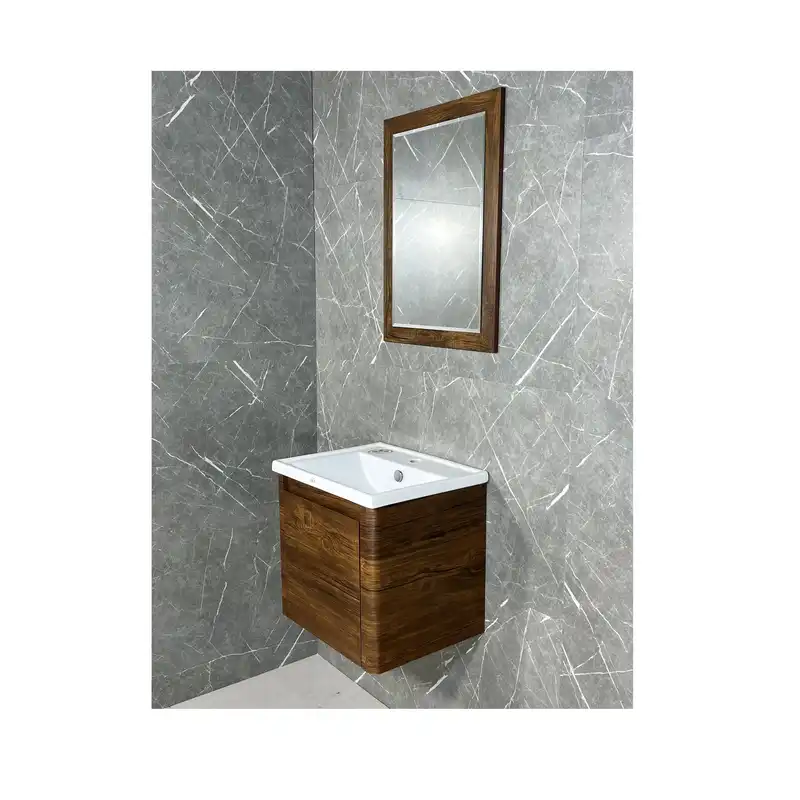 ست کابینت و روشویی سایا کابینت مدل ضد آب کد 97 S به همراه آینه