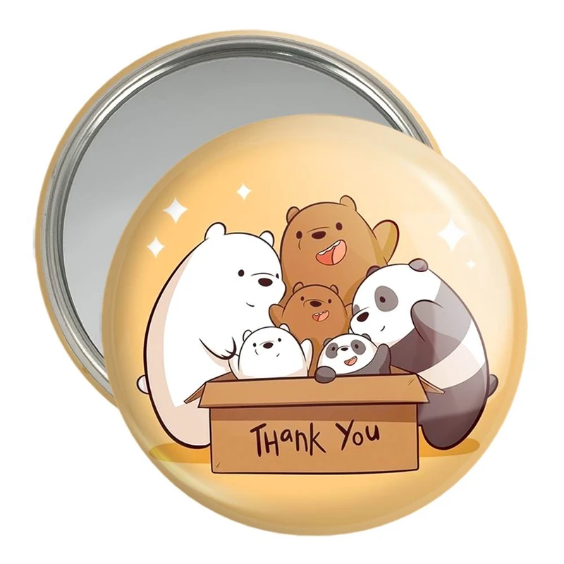 آینه جیبی خندالو مدل سه خرس کله پوک  کد 10605