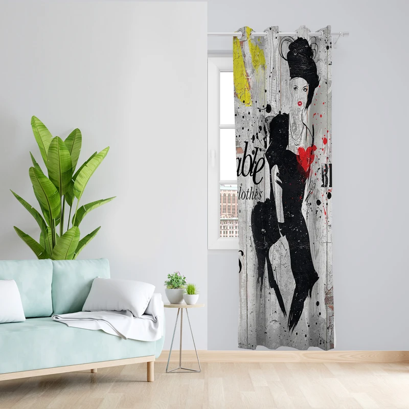 پرده طرح فشن مدل مخمل پانچی کد L 397 Z سایز 140x200 سانتی متر