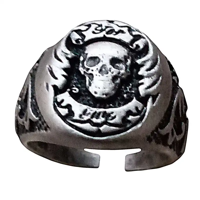انگشتر مردانه مدل skull کد E-100