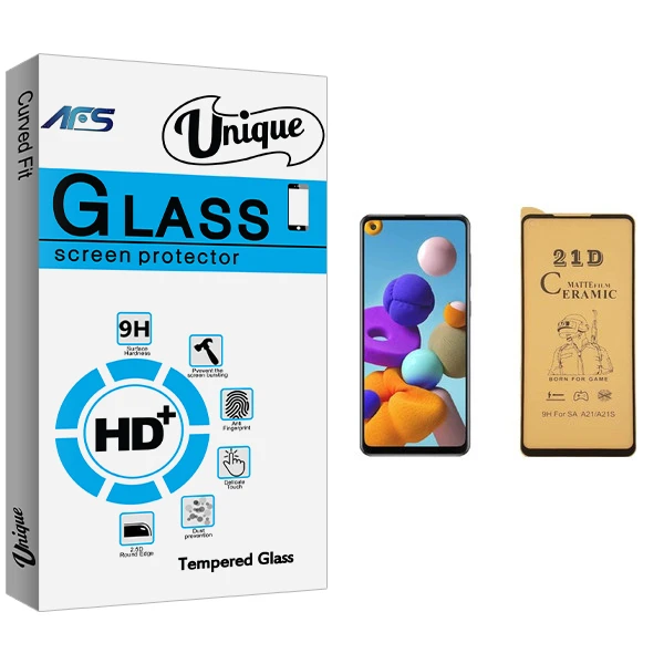 محافظ صفحه نمایش سرامیکی ای اف اس مدل Uni مناسب برای گوشی موبایل سامسونگ Galaxy A21