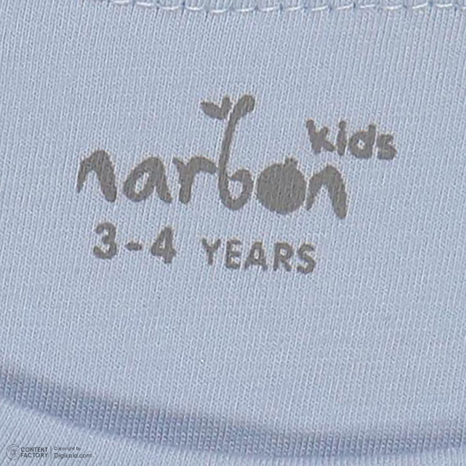 ست تی شرت و شلوار بچگانه ناربن مدل 494 رنگ ابی روشن -  - 9