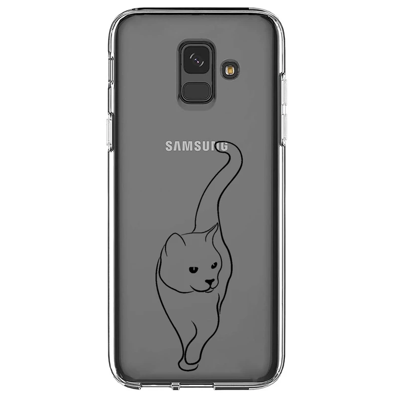 کاور مگافون طرح گربه مدل C60-B مناسب برای گوشی موبایل سامسونگ Galaxy A6 2018