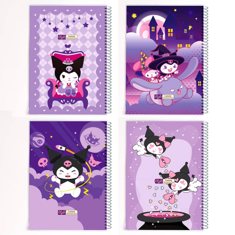 دفتر مشق ۵۰ برگ دایان طرح کرومی بسته ۴ عددی