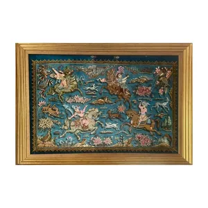 تابلو فرش دستباف مدل شکارگاه