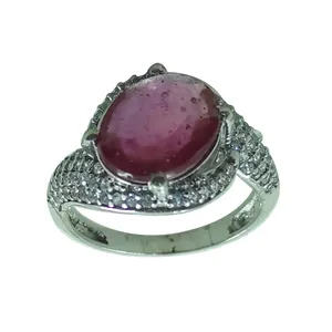 انگشتر نقره زنانه سلین کالا مدل یاقوت کد MPS-15