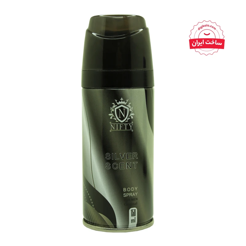 اسپری خوشبو کننده بدن مردانه نیفتی مدل سیلور سنت حجم 150 میلی لیتر