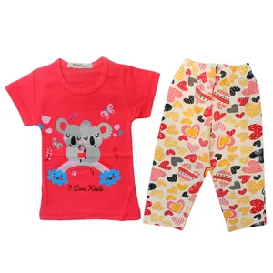 ست تی شرت و شلوار دخترانه مدل کوالا 2