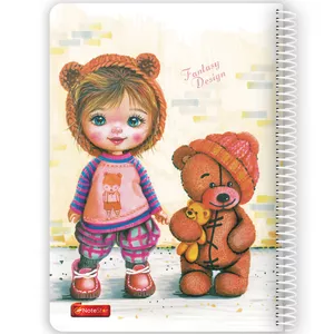 دفتر مشق 100 برگ نوت استار طرح پسر و عروسک خرس کد M_412