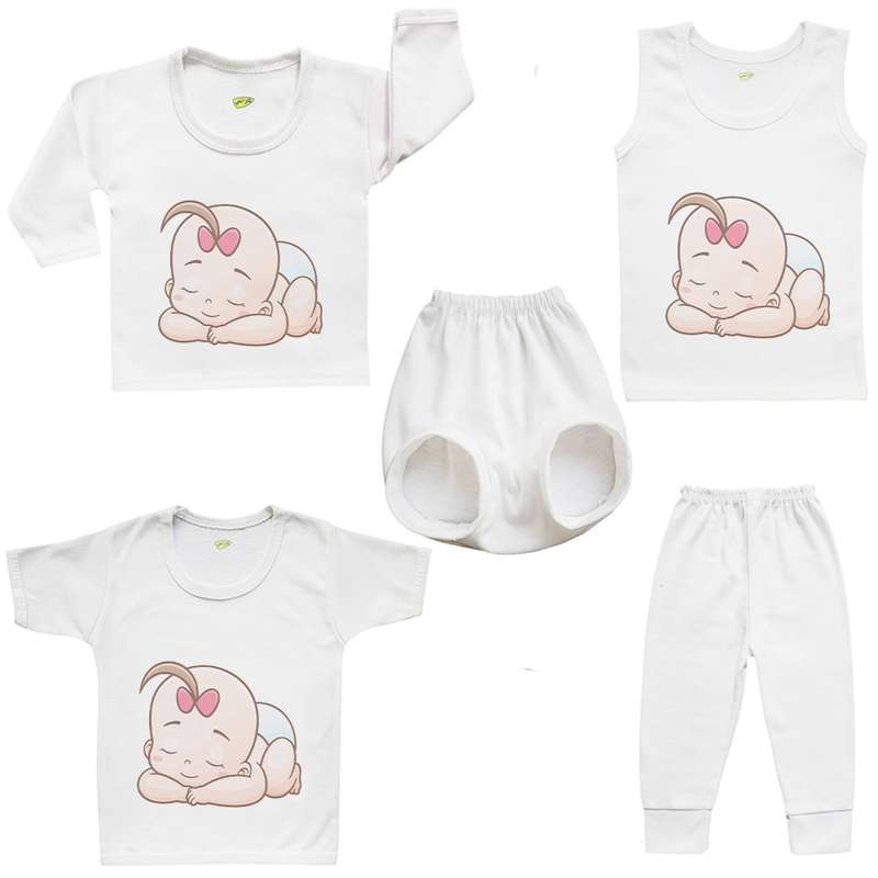 ست 5 تکه لباس نوزادی کارانس مدل SFBT-702