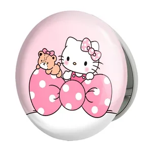 آینه جیبی خندالو طرح هلو کیتی مدل تاشو کد 24742 