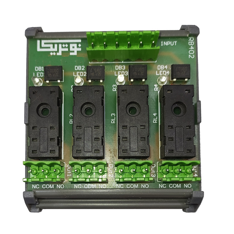 کارت رله 4 کانال نوتریکا مدل RB402N کارت رله 4 کانال نوتریکا مدل RB402N