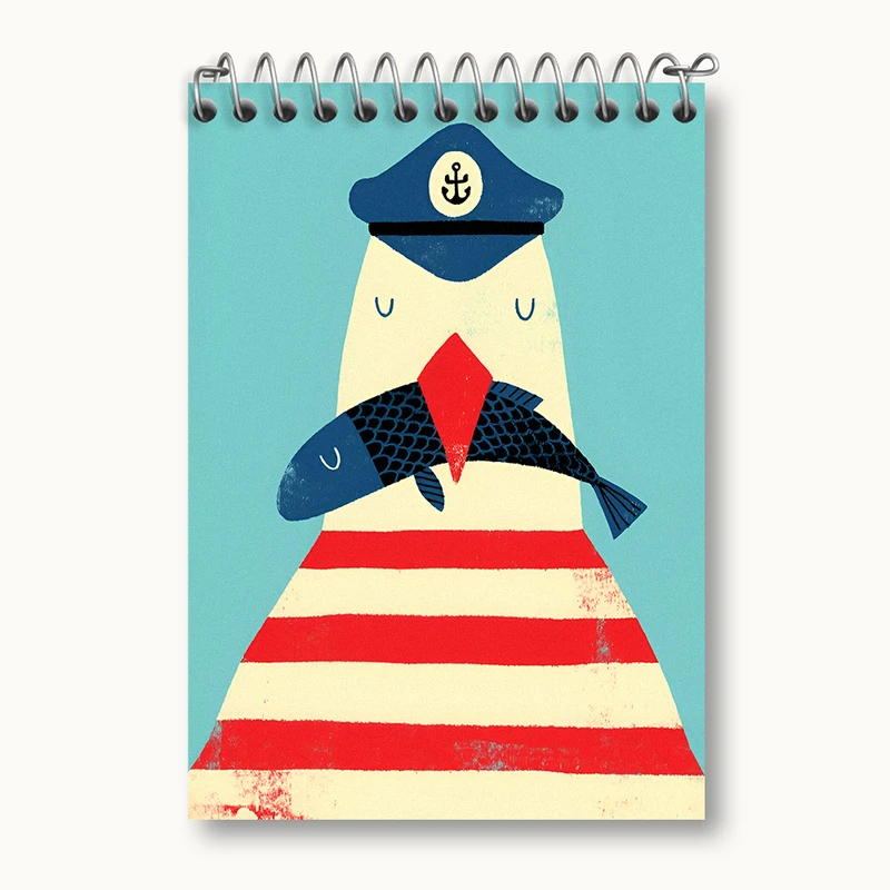 دفتر یادداشت 50 برگ خندالو طرح ملوان بامزه کد N4652