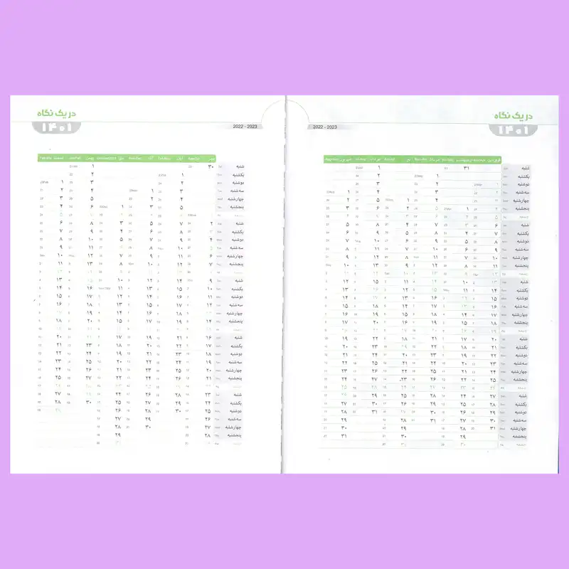 سالنامه سال 1401 میکرو مدل 01