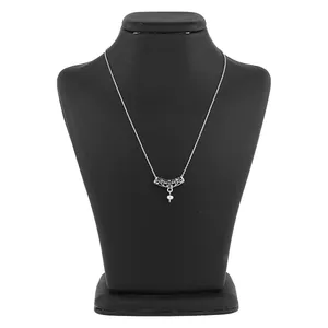 گردنبند نقره زنانه مدل گالری عزیزی طرح گل 15254