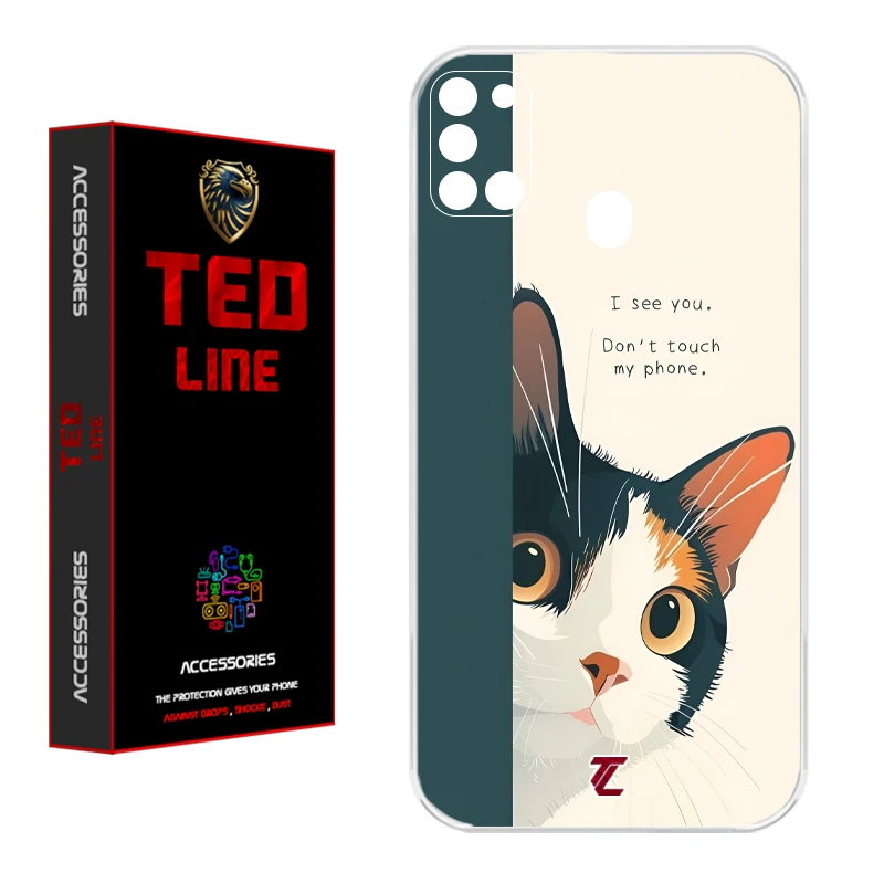 کاور تدلاین طرح گربه کد 1222 مناسب برای گوشی موبایل سامسونگ Galaxy A21S