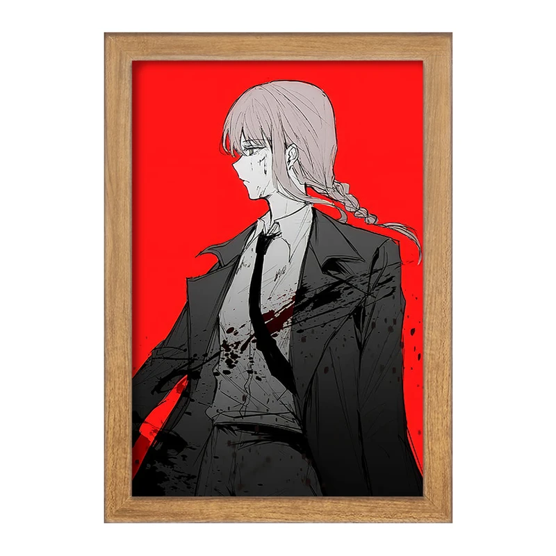 تابلو خندالو مدل ماکیما انیمه مرد اره ای Chainsaw Man  کد 17991