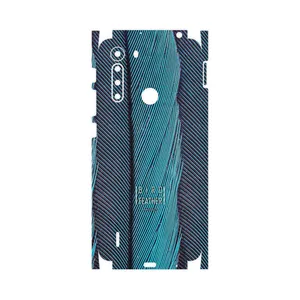 MAHOOT Turquoise feathers-FullSkin Cover Sticker for Motorola One Fusion