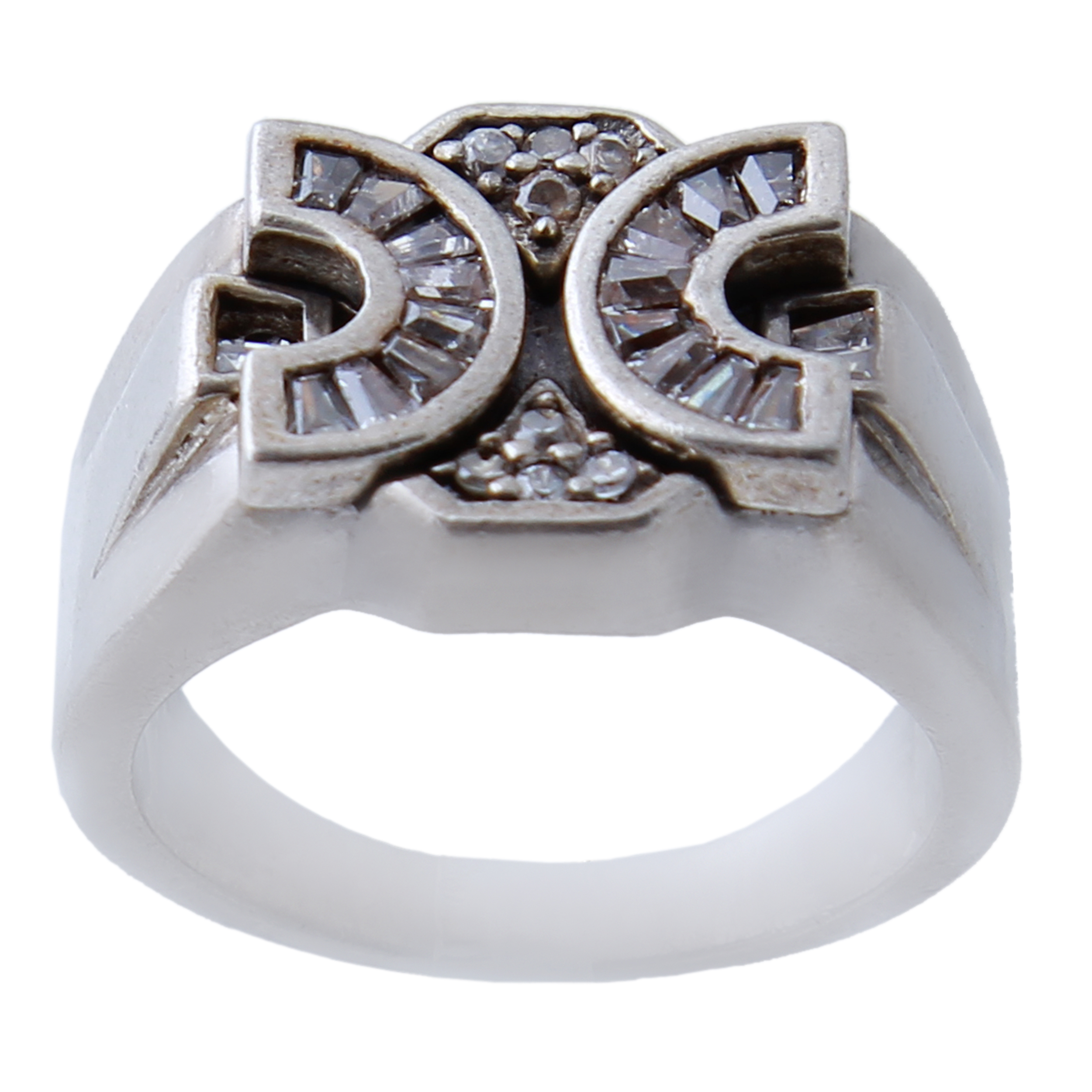 انگشتر نقره زنانه بازرگانی میلادی مدل نگین کد AW_464