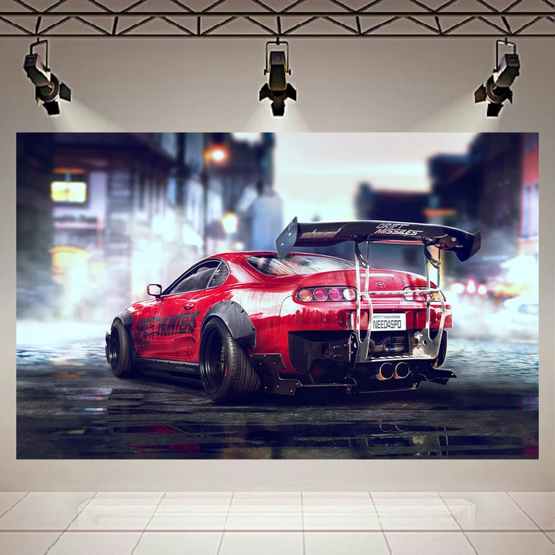 تابلو بوم طرح گیم Need For Speed مدل Toyota Supra کد AR3052