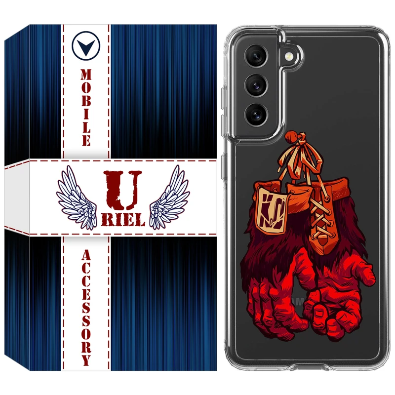 کاور یوریل مدل Clear کد 77 طرح دستکش مناسب برای گوشی موبایل سامسونگ Galaxy S21 FE