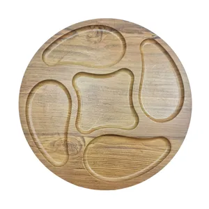 اردو خوری مدل چوب رابر طرح گرد پنج خانه