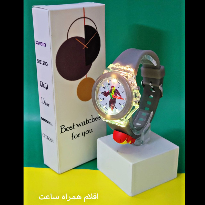 ساعت مچی عقربه ای بچگانه مدل چراغدار 03 ساعت مچی عقربه ای بچگانه مدل چراغدار 03