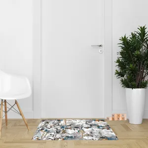 پادری مدل سه لایه رویه مخمل طرح پتینه کد S308 سایز 75x45 سانتی متر