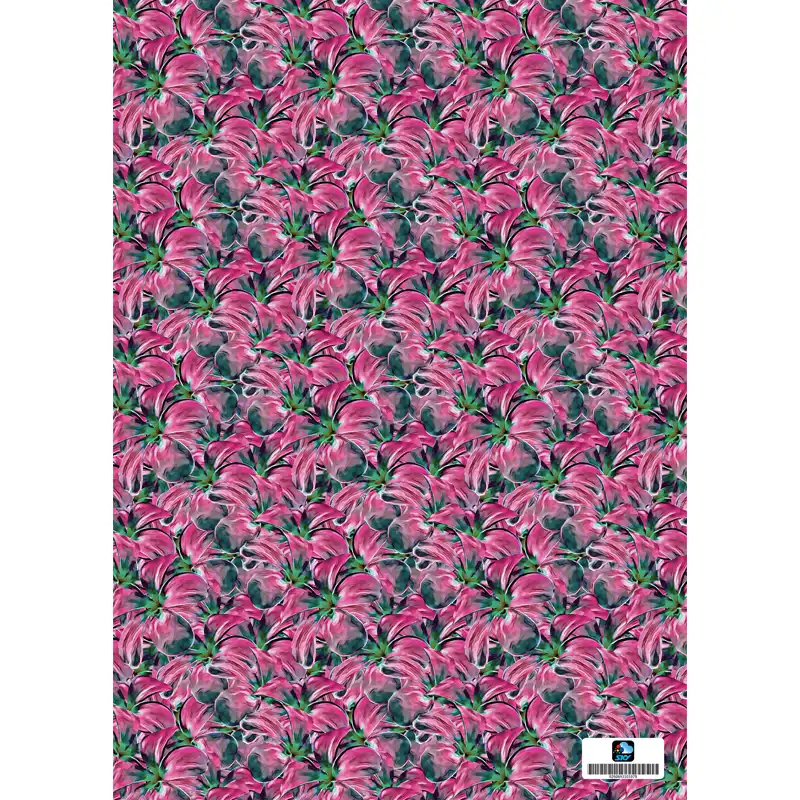 کاغذ کادو طرح گل کد 107 بسته 5 عددی