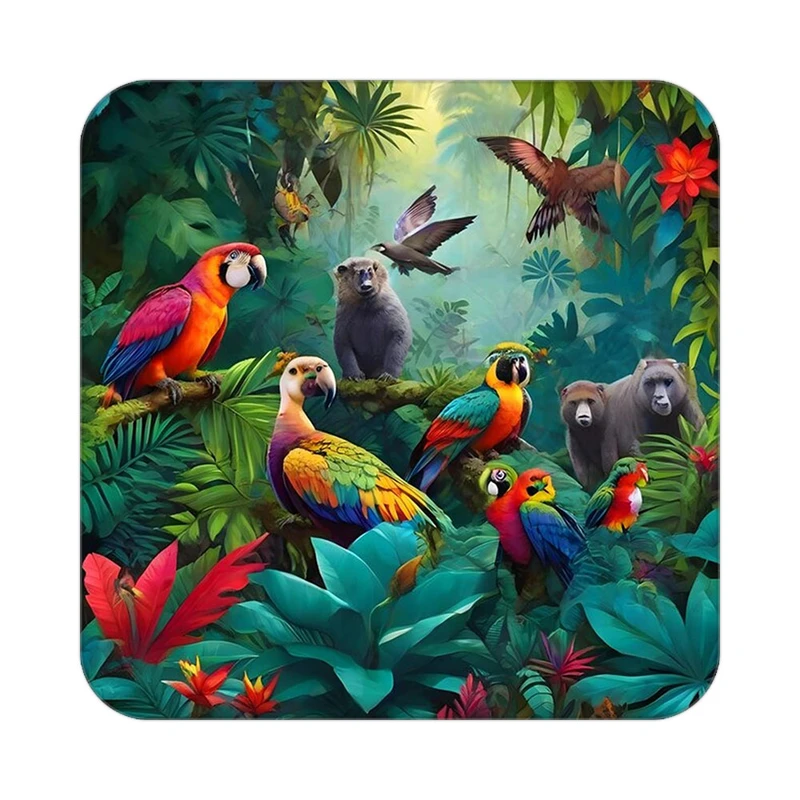 زیر لیوانی کاکتی طرح حیوانات رنگی مدل mp26476