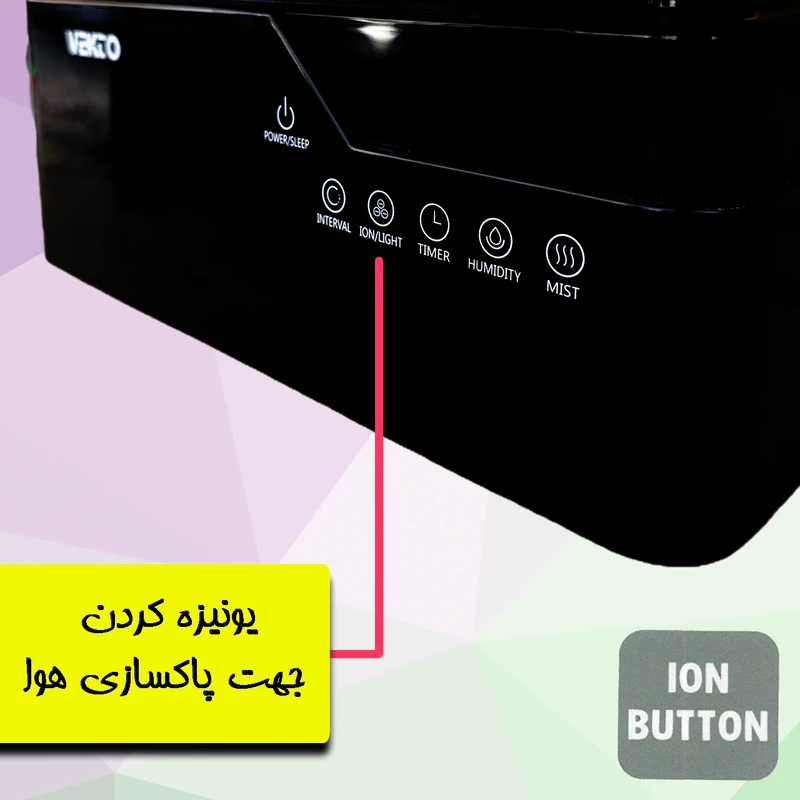 عکس شماره 9 : دستگاه بخور سرد وکتو مدل 828