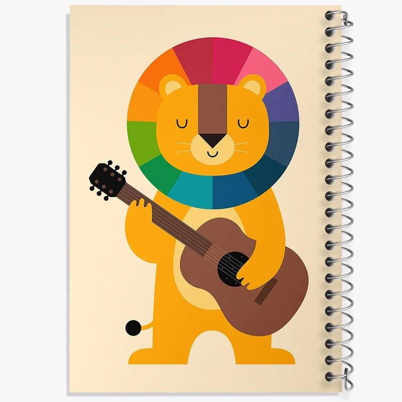 دفتر شطرنجی 50 برگ خندالو مدل شیر کد F91