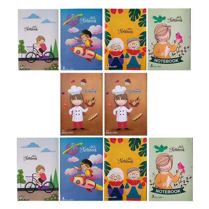 دفتر نقاشی 40 برگ سرو کد 11 مجموعه 10 عددی