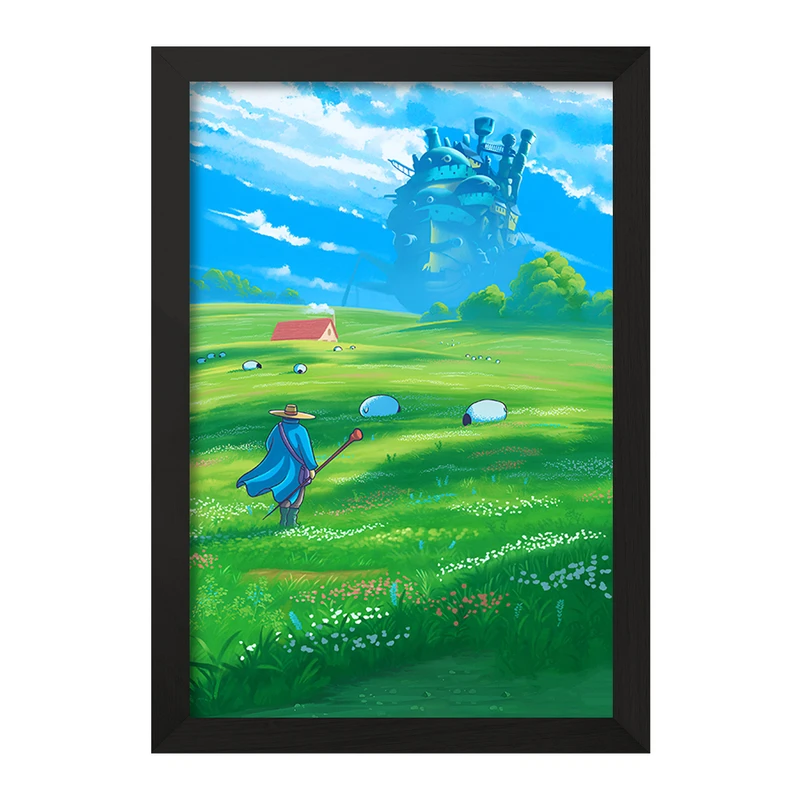 تابلو خندالو مدل انیمه قلعه متحرک هاول کد F9070