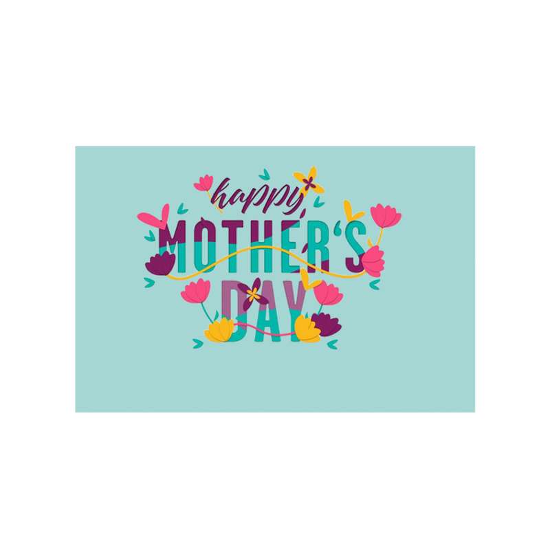  کارت پستال بادکنک آبی مدل مادر کد MOM7