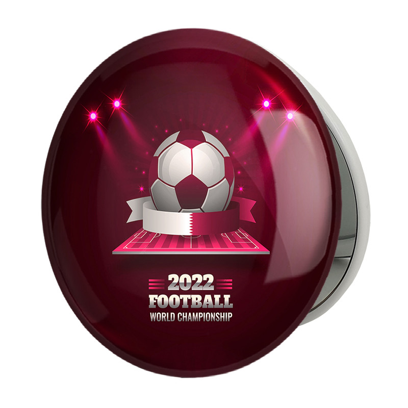 آینه جیبی خندالو طرح جام جهانی مدل تاشو کد 20727 