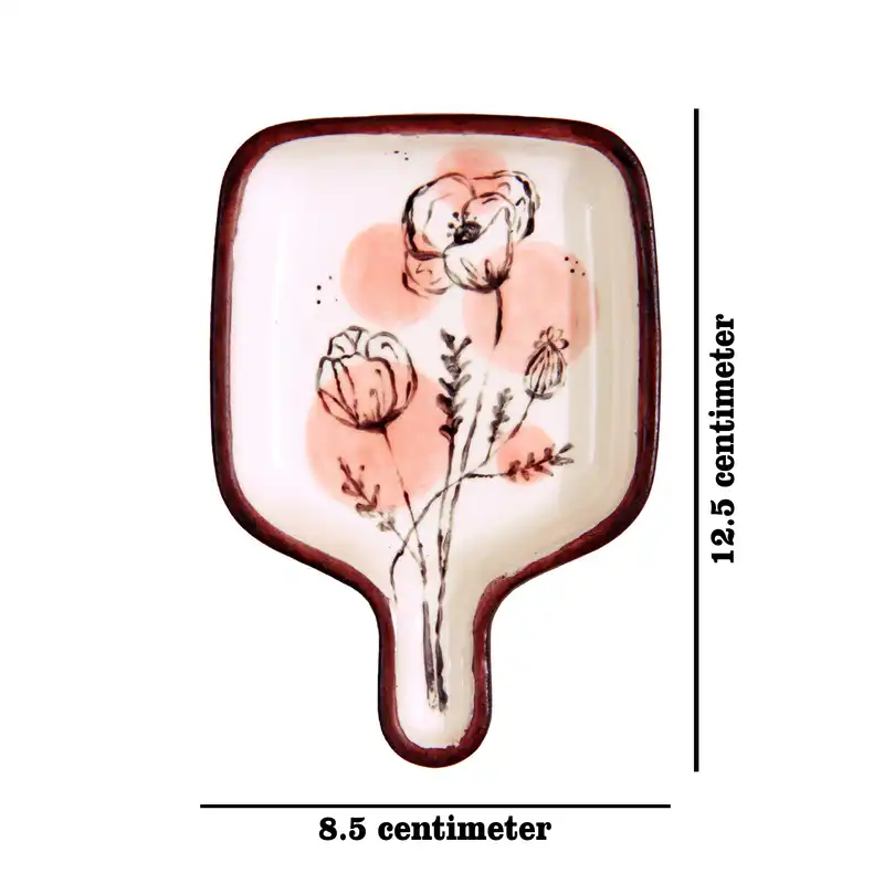 شیرینی خوری سرامیکی مدل گلدار کد SE 09
