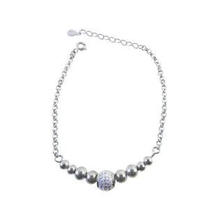 دستبند نقره زنانه کد 2627