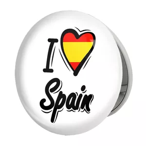 آینه جیبی خندالو طرح پرچم اسپانیا مدل تاشو کد 20676 