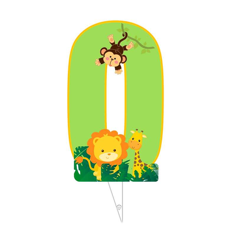 تاپر تولد طرح عدد 0 مدل حیوانات جنگل