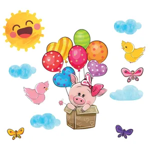 استیکر دیواری کودک مدل cute9 hk