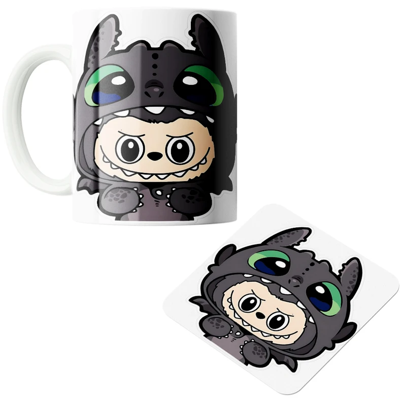 ماگ پاد آفرین مدل لبوبو کد z201 به همراه زیر لیوانی