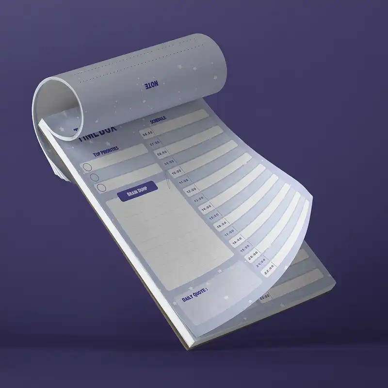 کاغذ یادداشت طرح کهکشانی مدل برنامه ریزی تایم باکس