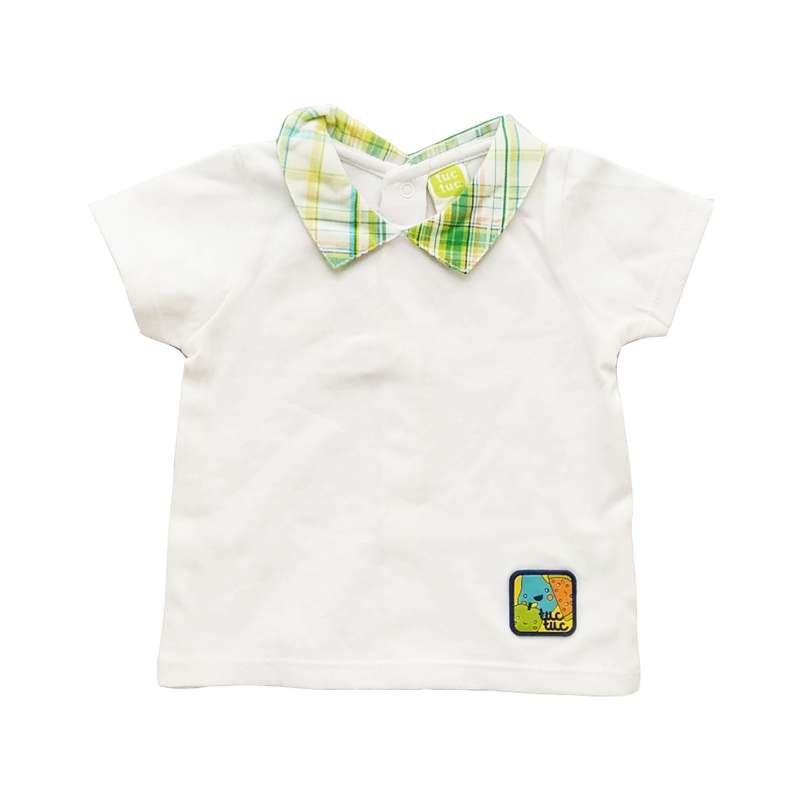 پولوشرت آستین کوتاه نوزادی توک توک مدل پشت دکمه