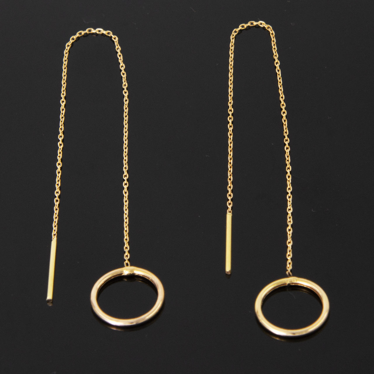 گوشواره طلا 18 عیار زنانه عدنان مدل H51