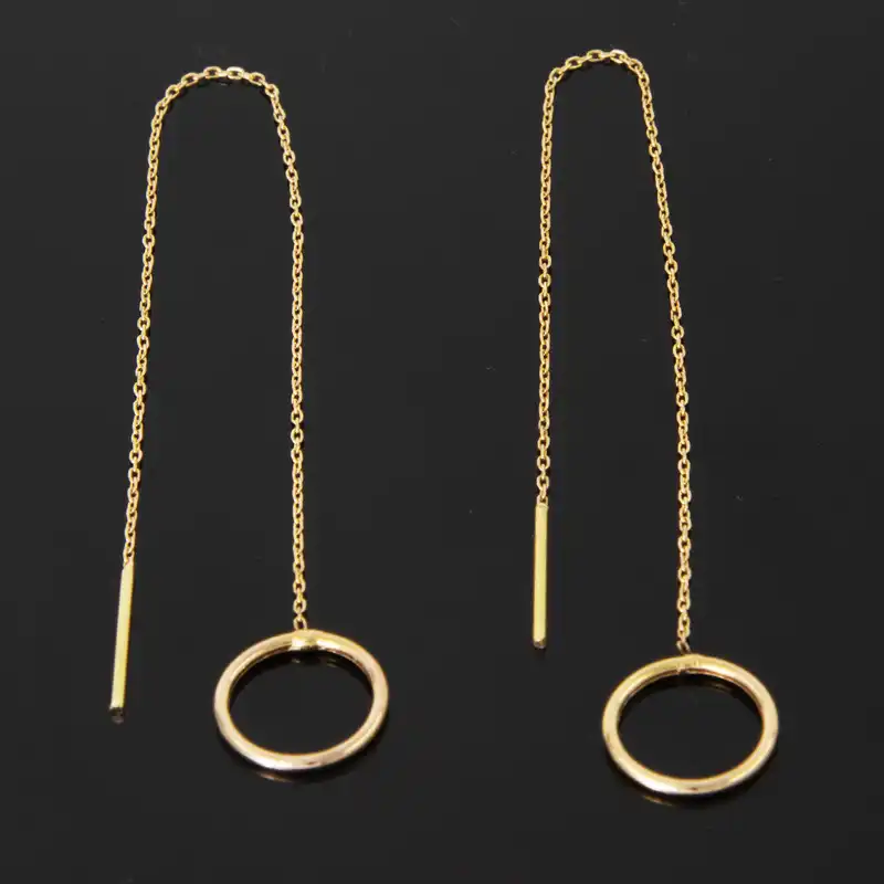 گوشواره طلا 18 عیار زنانه عدنان مدل H51