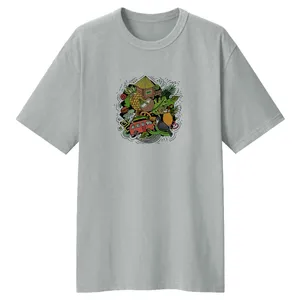 تی شرت لانگ زنانه مدل گرافیکی کد LL138 رنگ طوسی