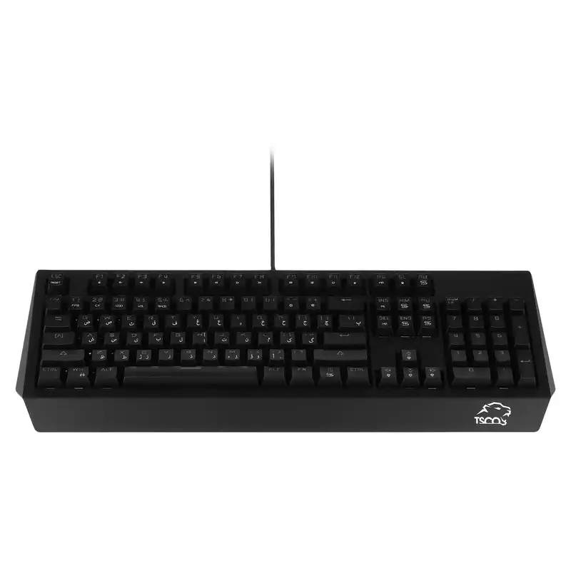 کیبورد مخصوص بازی تسکو مدل GK 8127، سوییچ مکانیکال قهوه ای، Full-Size، نورپردازی RGB