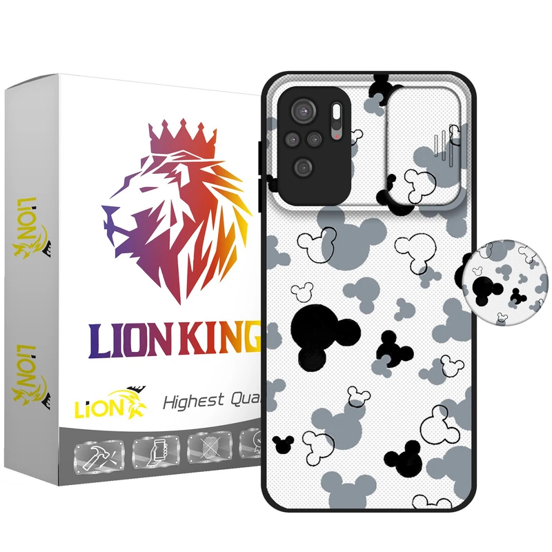  کاور لاین کینگ مدل KalehMiki J2 مناسب برای گوشی موبایل شیائومی Redmi Note10/10S به همراه پایه نگهدارنده